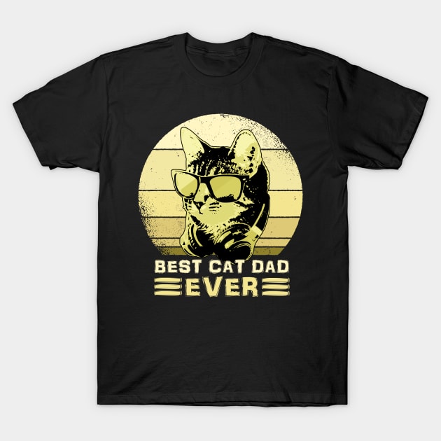 Best Cat Dad Ever Bling T-Shirt by Nerd_art